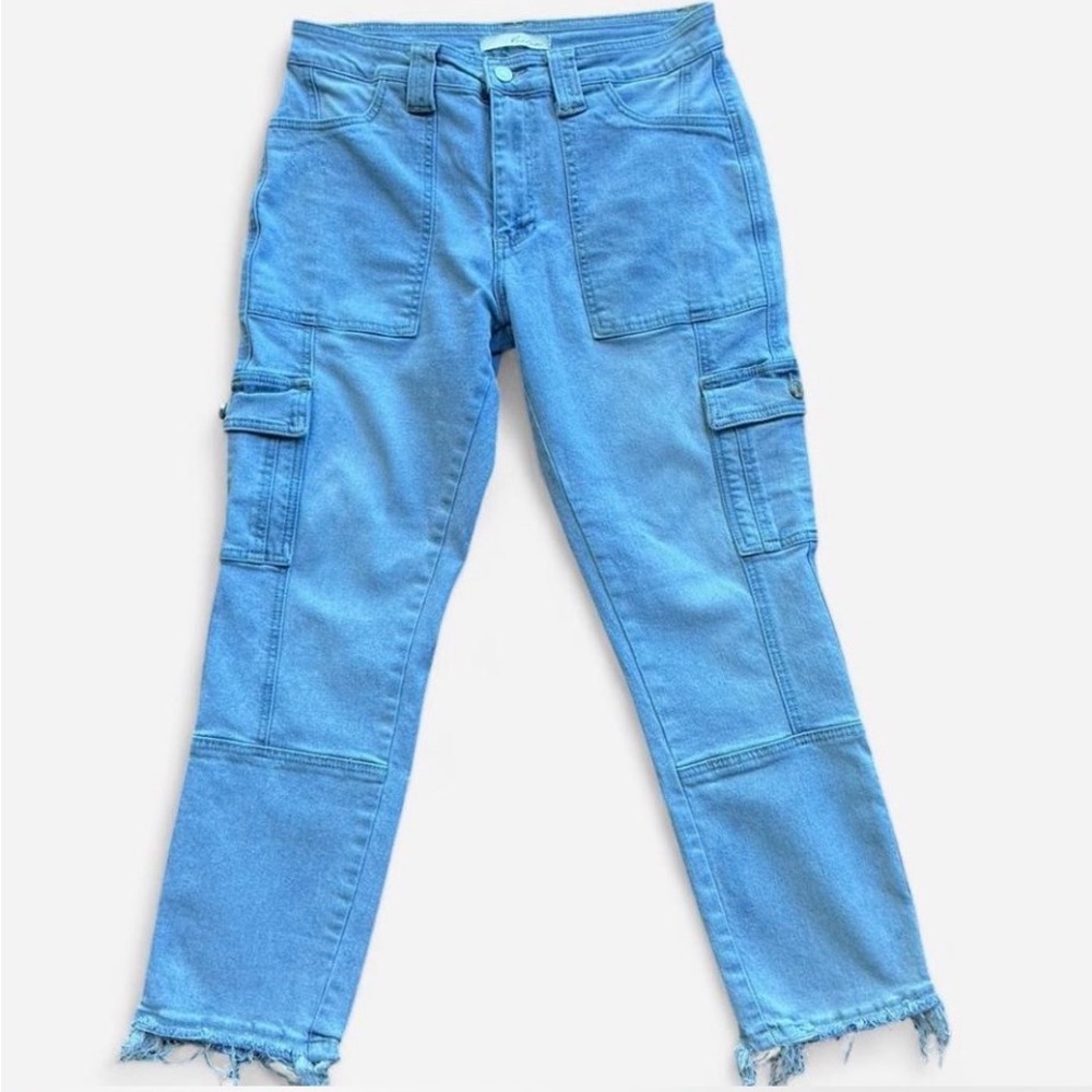Women's Blue Cargo Jeans